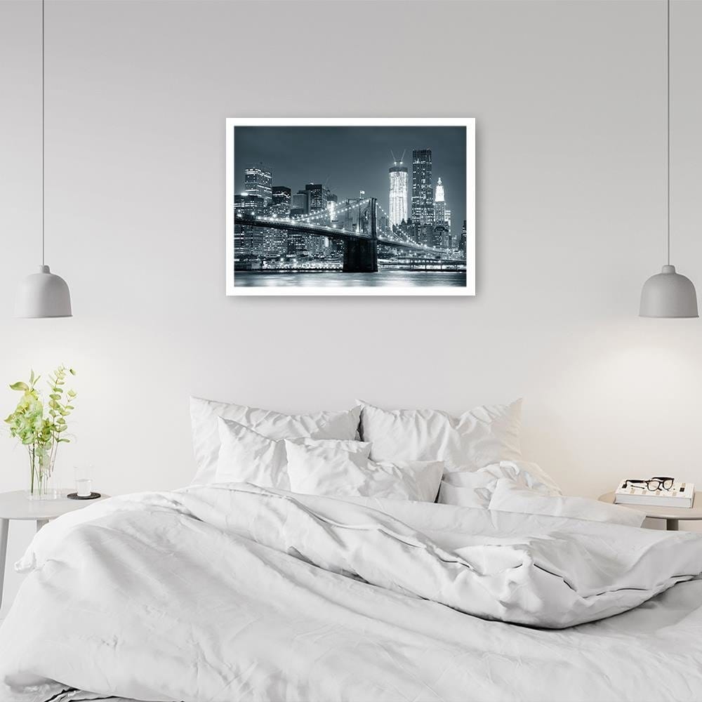 Glezna baltā rāmī - Bridge And The City  Home Trends DECO