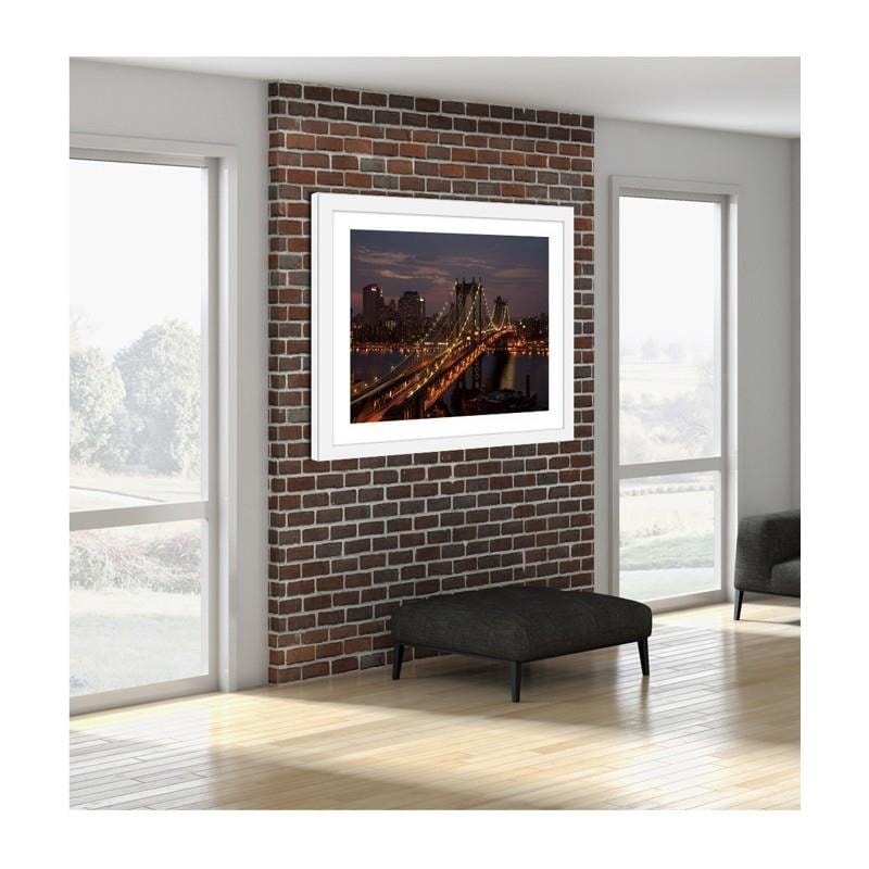 Glezna baltā rāmī - Bridge at night  Home Trends DECO
