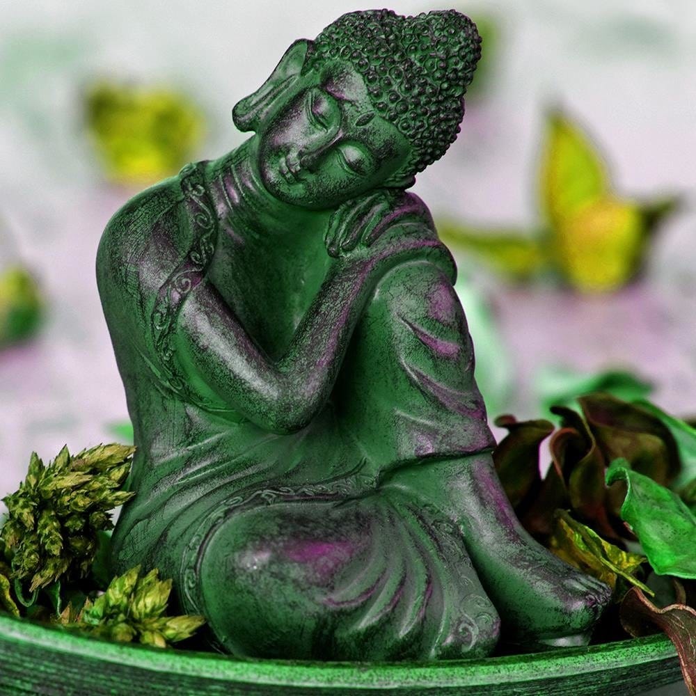Glezna baltā rāmī - Buddha And Flakes  Home Trends DECO