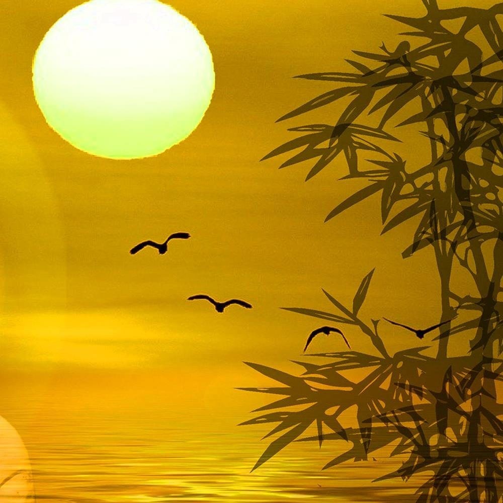 Glezna baltā rāmī - Buddha By The Sea At Sunset  Home Trends DECO