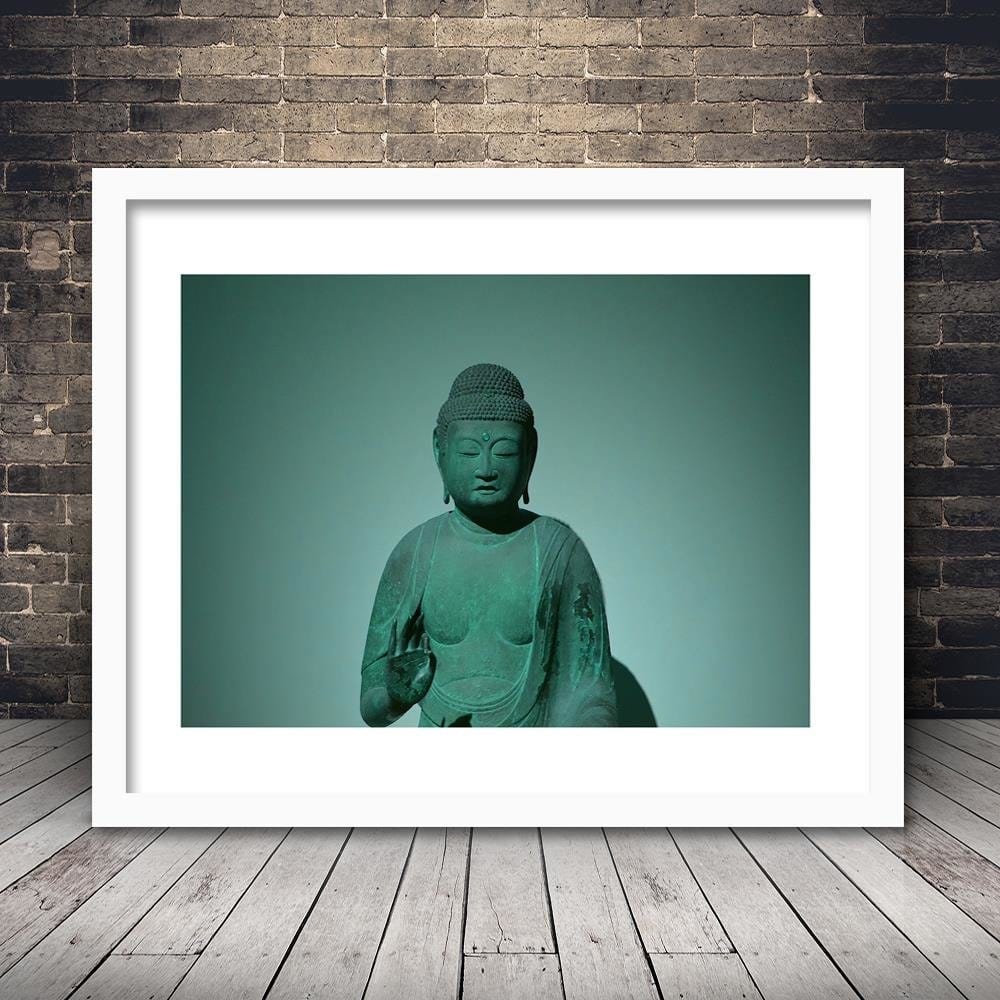 Glezna baltā rāmī - Buddha In The Shade  Home Trends DECO