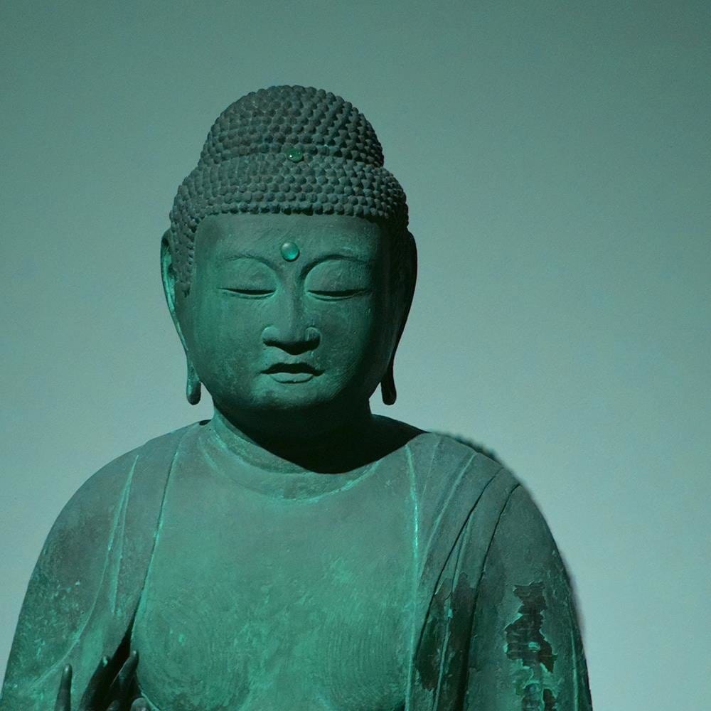 Glezna baltā rāmī - Buddha In The Shade  Home Trends DECO