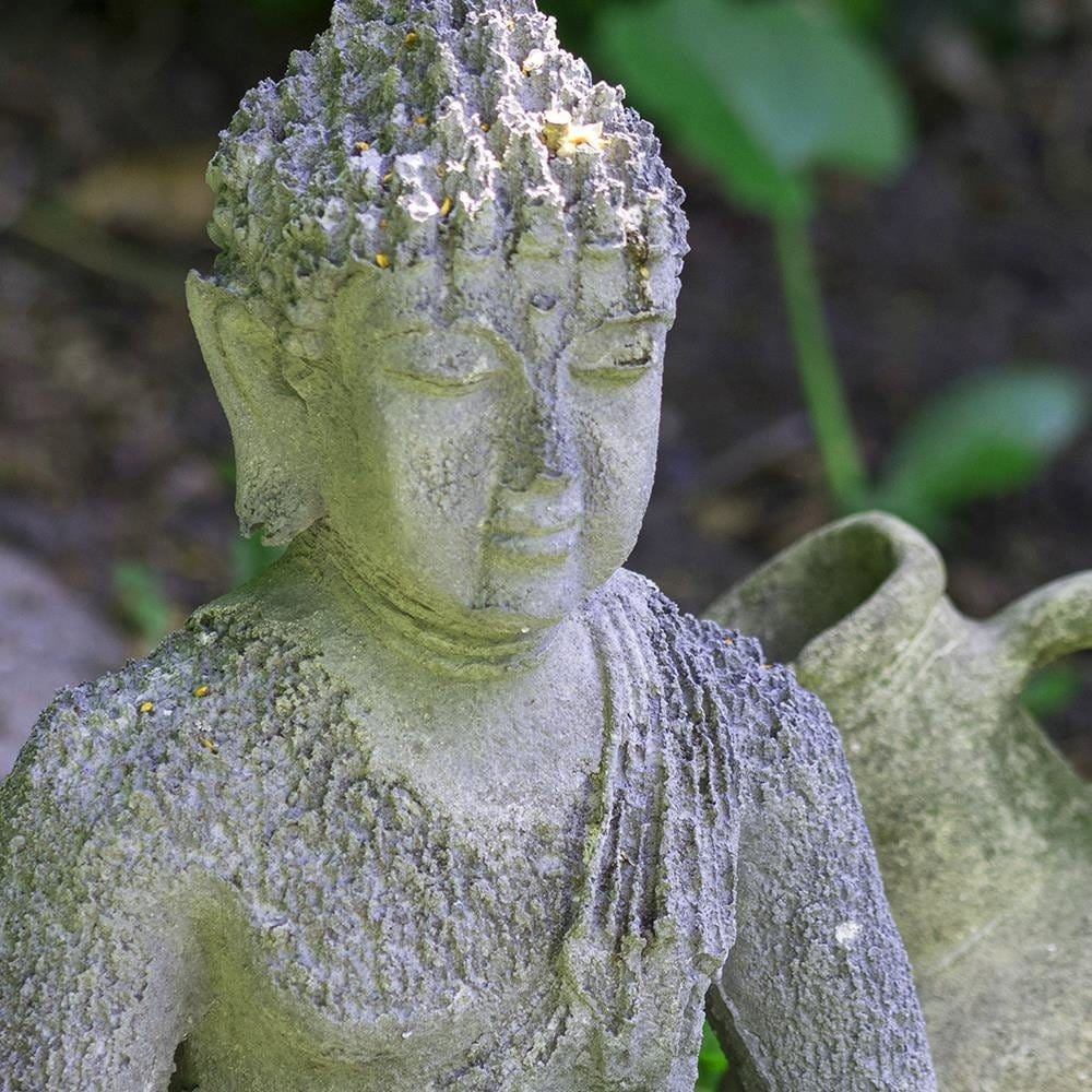 Glezna baltā rāmī - Buddha With Dishes  Home Trends DECO