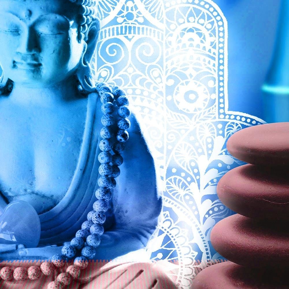 Glezna baltā rāmī - Buddha Zen Spa  Home Trends DECO