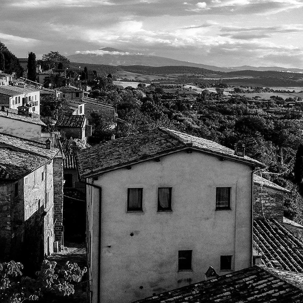 Glezna baltā rāmī - Buildings In Tuscany 2  Home Trends DECO