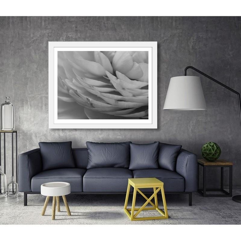 Glezna baltā rāmī - Buttercup flower petals  Home Trends DECO