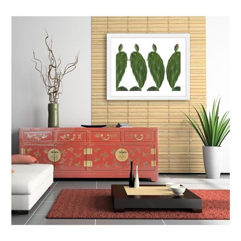 Glezna baltā rāmī - Cactus 2  Home Trends DECO