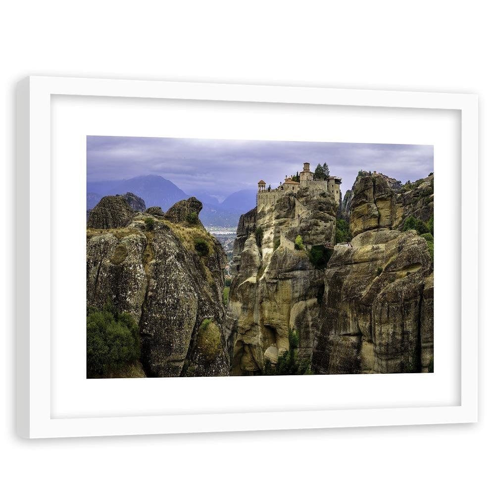 Glezna baltā rāmī - Castle On The Rocks  Home Trends DECO