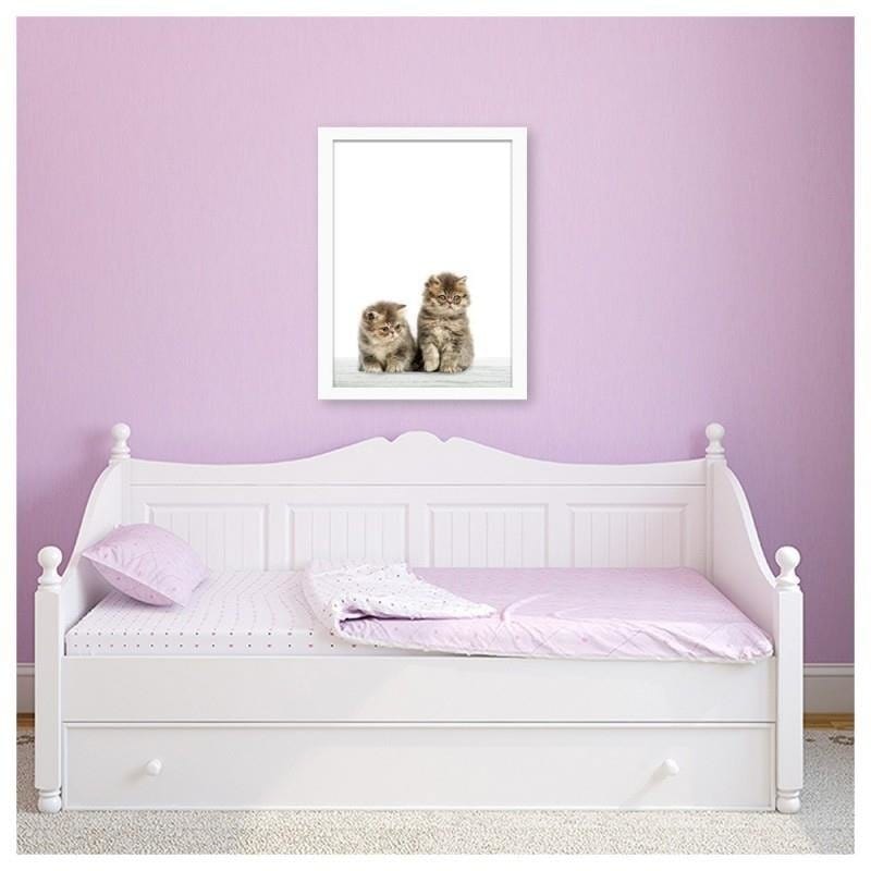 Glezna baltā rāmī - Cats  Home Trends DECO