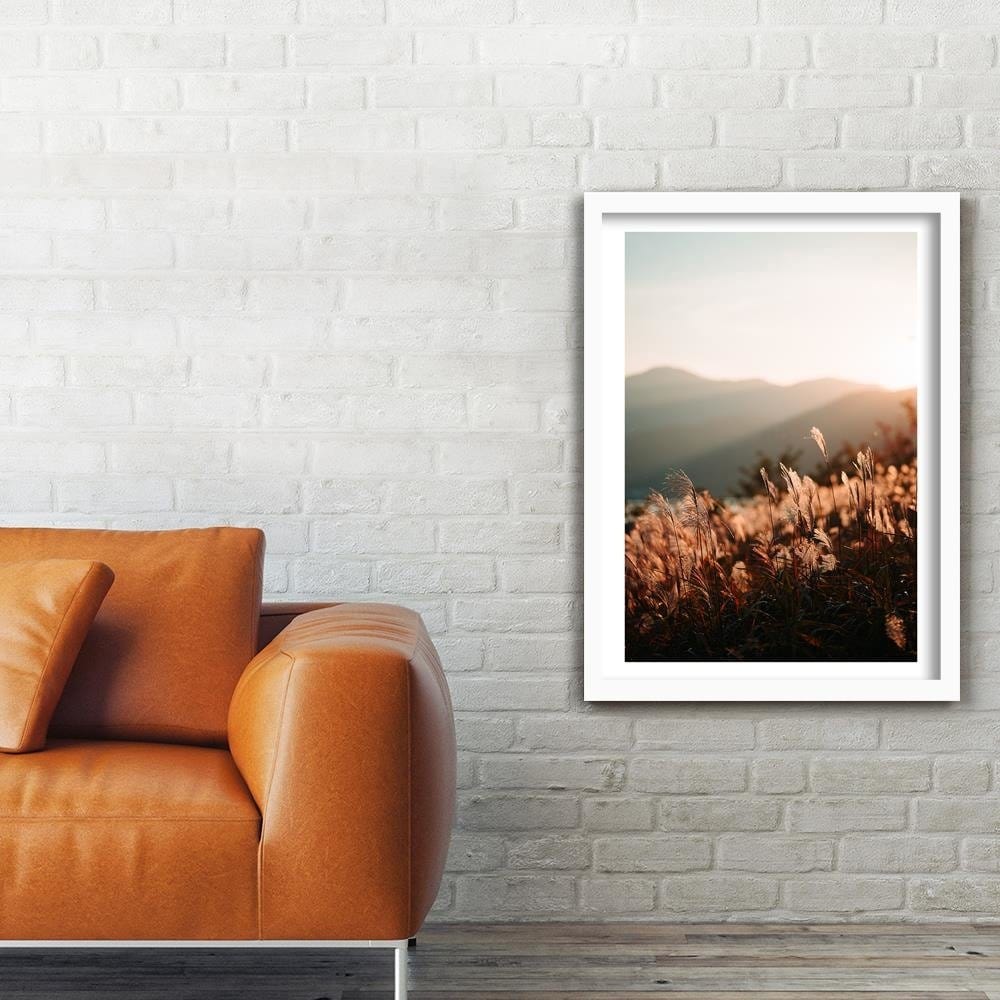 Glezna baltā rāmī - Cereals And Mountains  Home Trends DECO