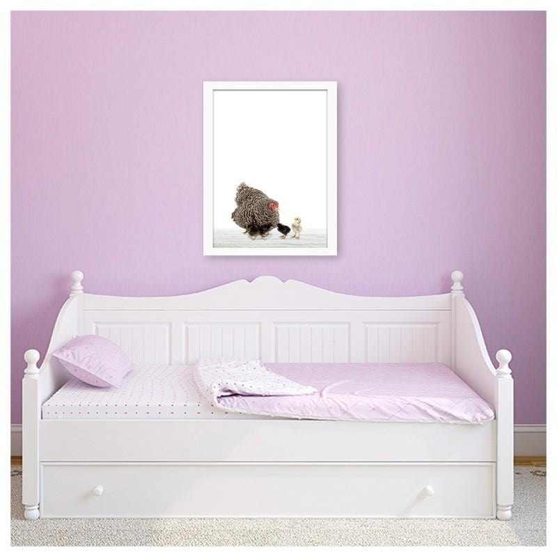 Glezna baltā rāmī - Chicken and chicken  Home Trends DECO
