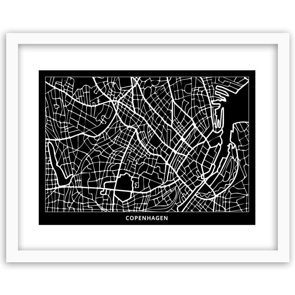 Glezna baltā rāmī - City Copenhagen  Home Trends DECO