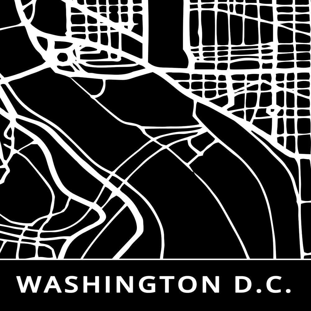Glezna baltā rāmī - City In Washington  Home Trends DECO