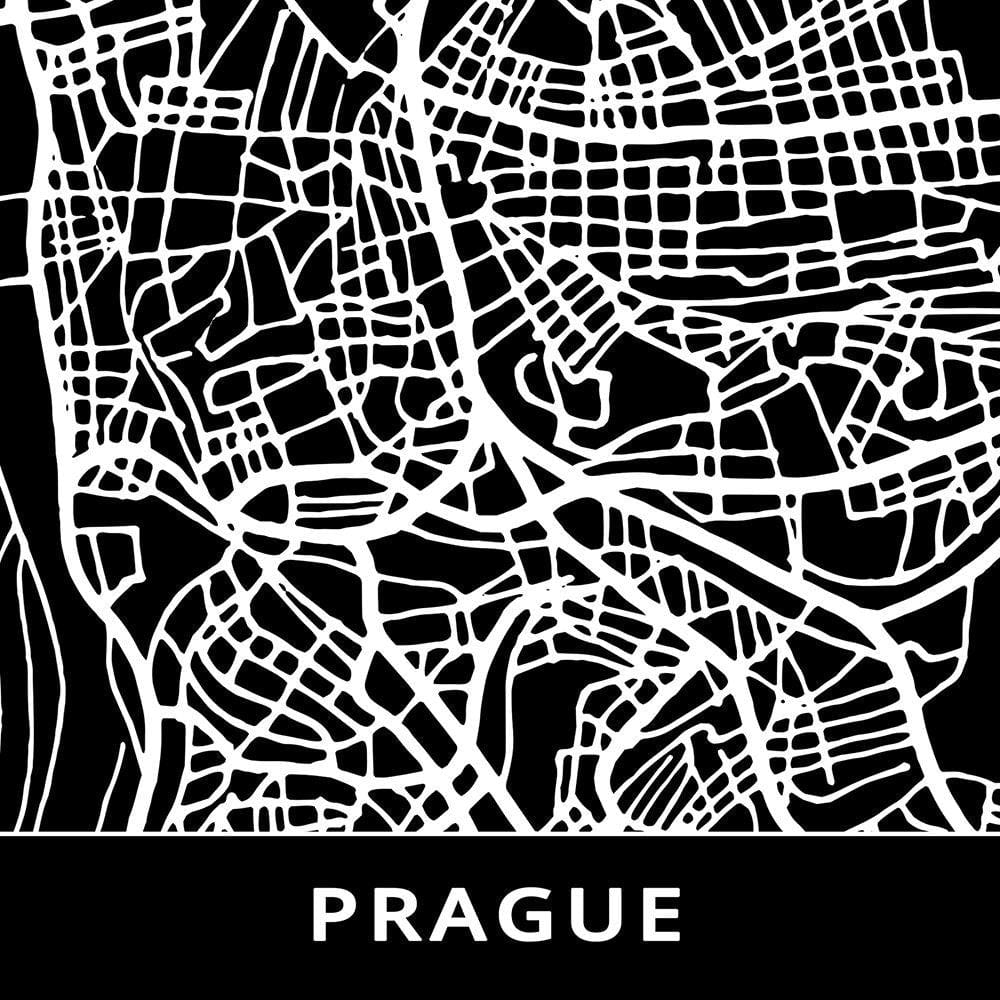 Glezna baltā rāmī - City Plan Prague  Home Trends DECO