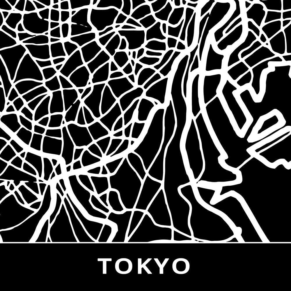 Glezna baltā rāmī - City Tokyo  Home Trends DECO