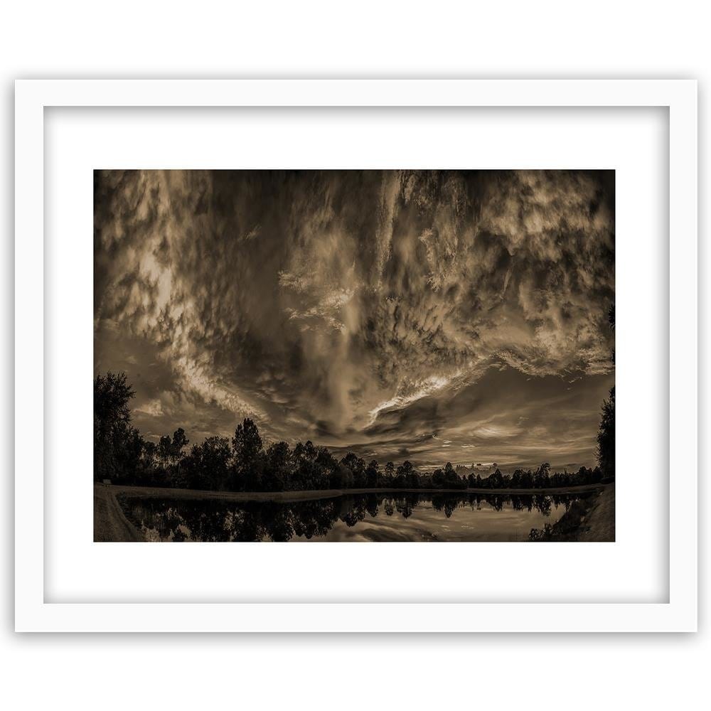 Glezna baltā rāmī - Clouds In The Sky 1  Home Trends DECO
