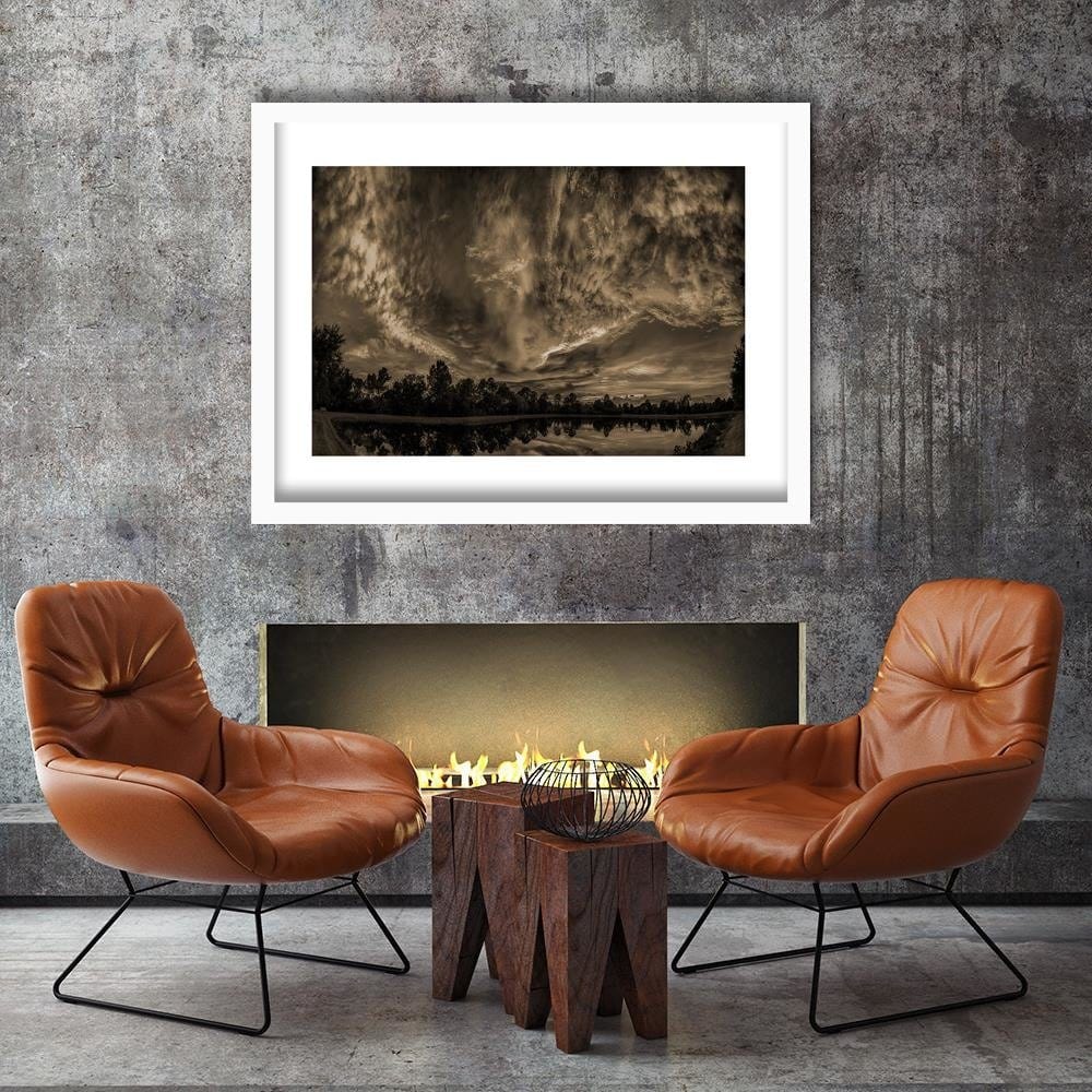 Glezna baltā rāmī - Clouds In The Sky 1  Home Trends DECO