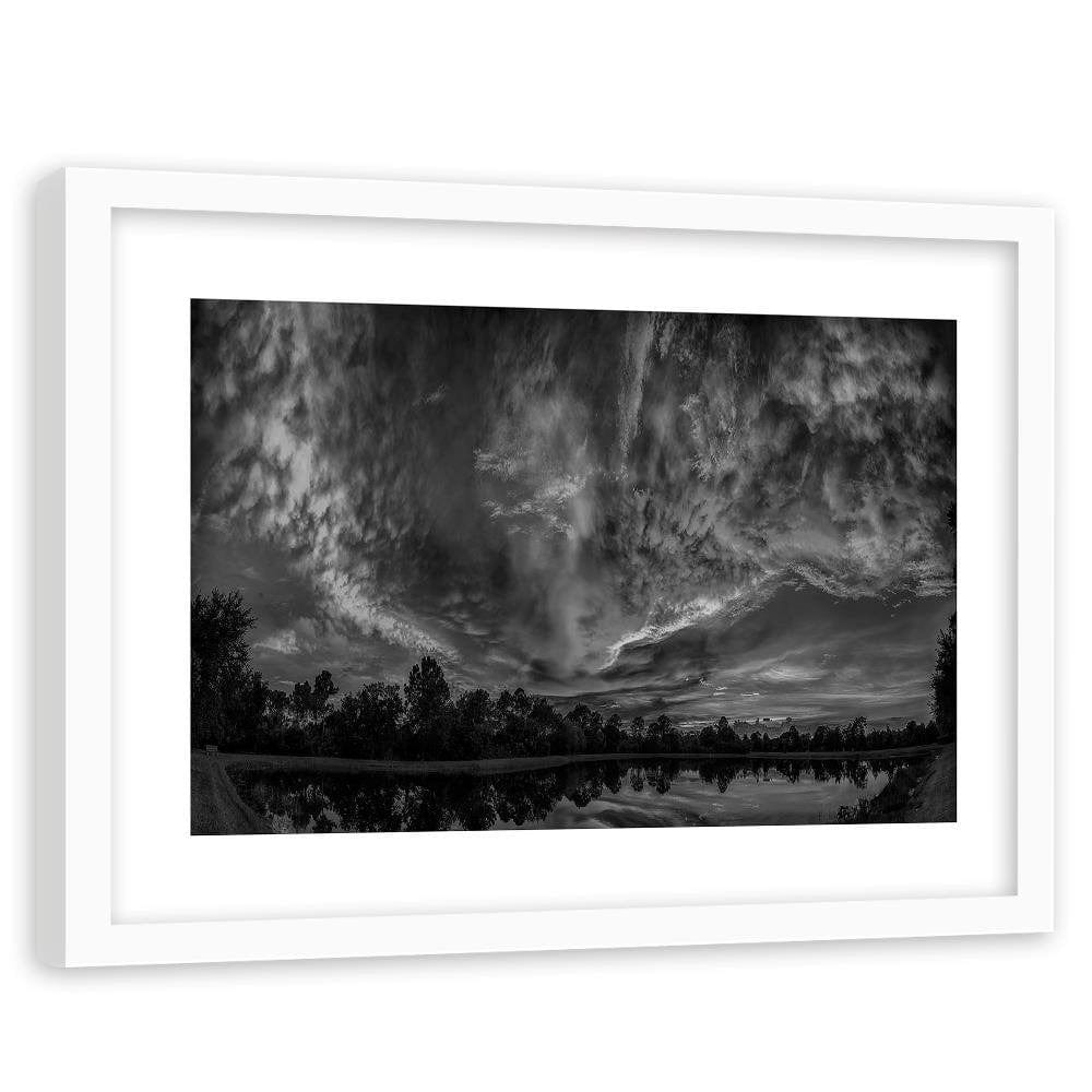 Glezna baltā rāmī - Clouds In The Sky 2  Home Trends DECO