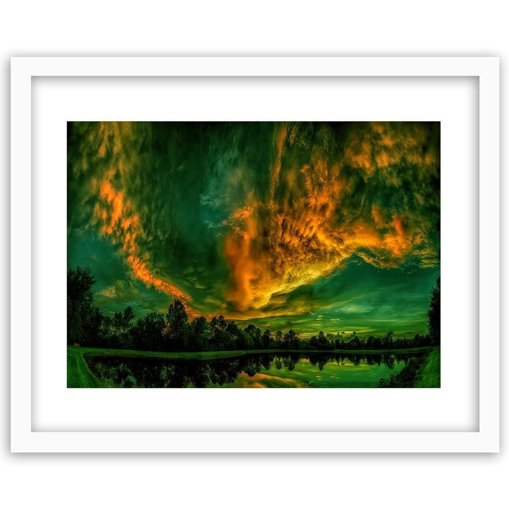 Glezna baltā rāmī - Clouds In The Sky 4  Home Trends DECO
