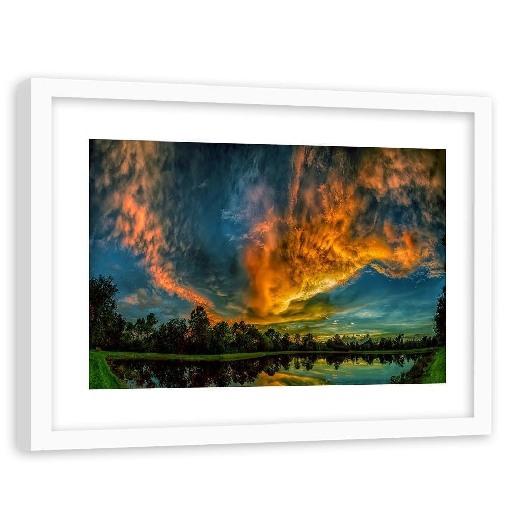 Glezna baltā rāmī - Clouds In The Sky  Home Trends DECO