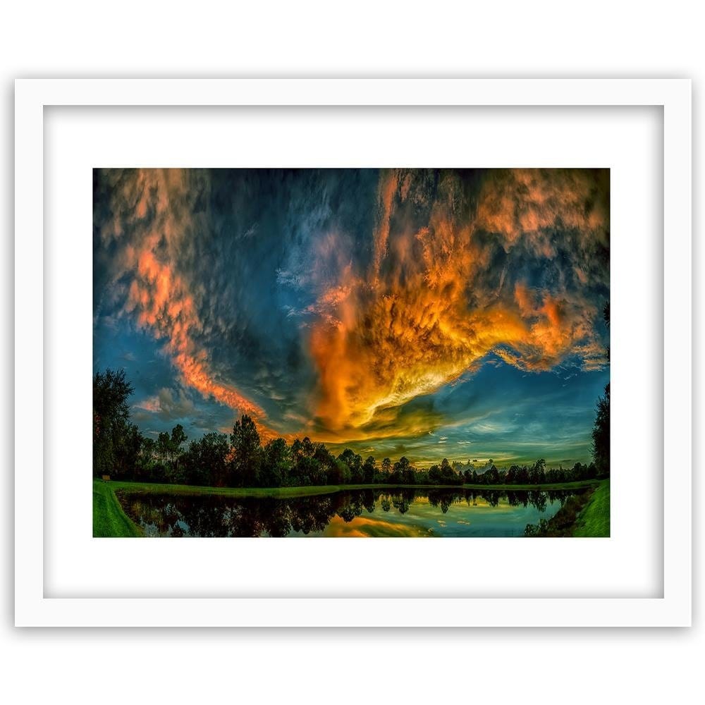 Glezna baltā rāmī - Clouds In The Sky  Home Trends DECO