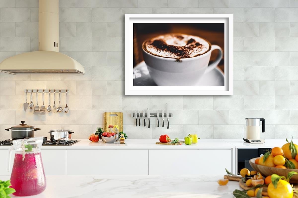 Glezna baltā rāmī - Coffee With Sprinkles  Home Trends DECO