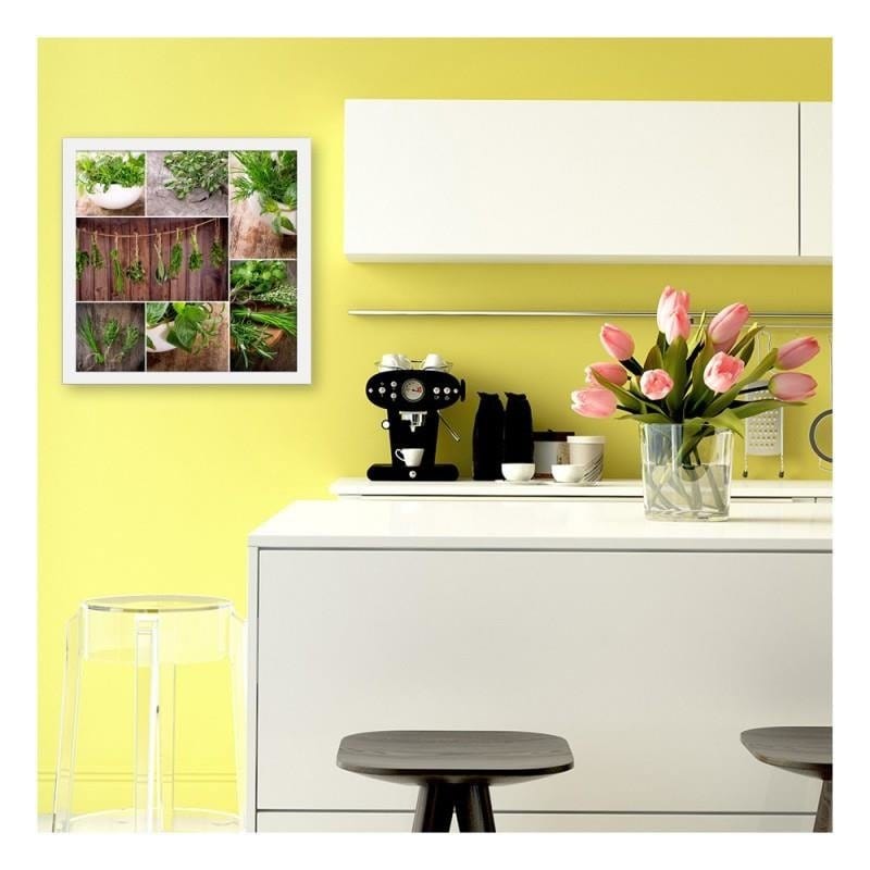 Glezna baltā rāmī - Collected herbs  Home Trends DECO