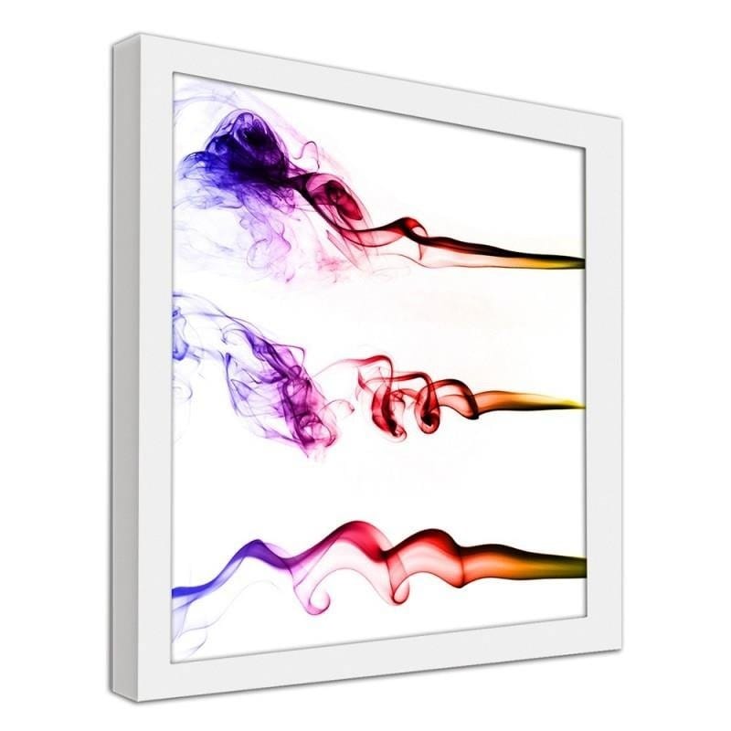 Glezna baltā rāmī - Colourful smoke  Home Trends DECO