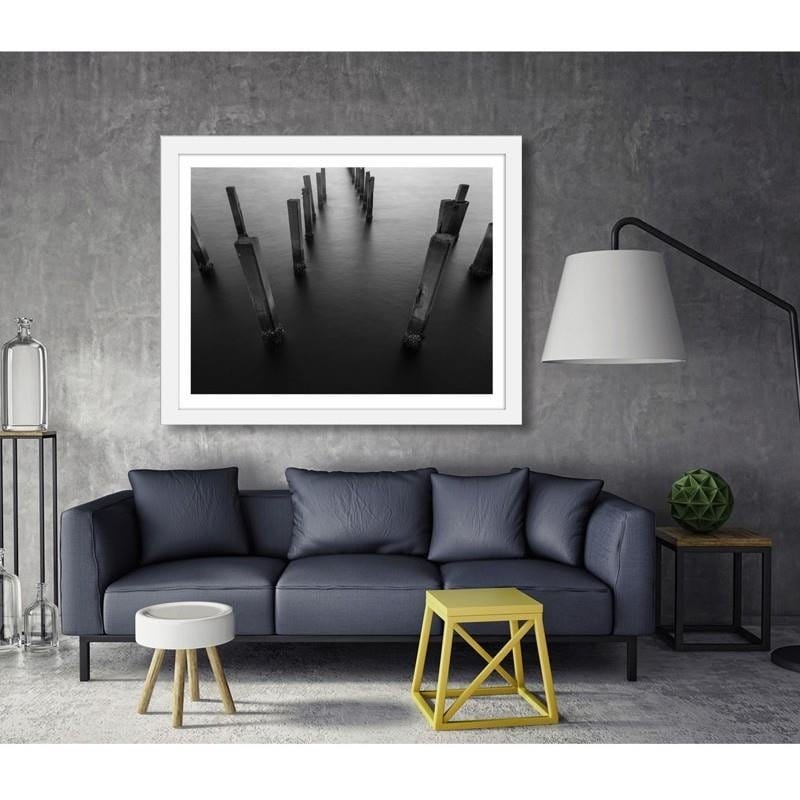 Glezna baltā rāmī - Concrete breakwaters 2  Home Trends DECO