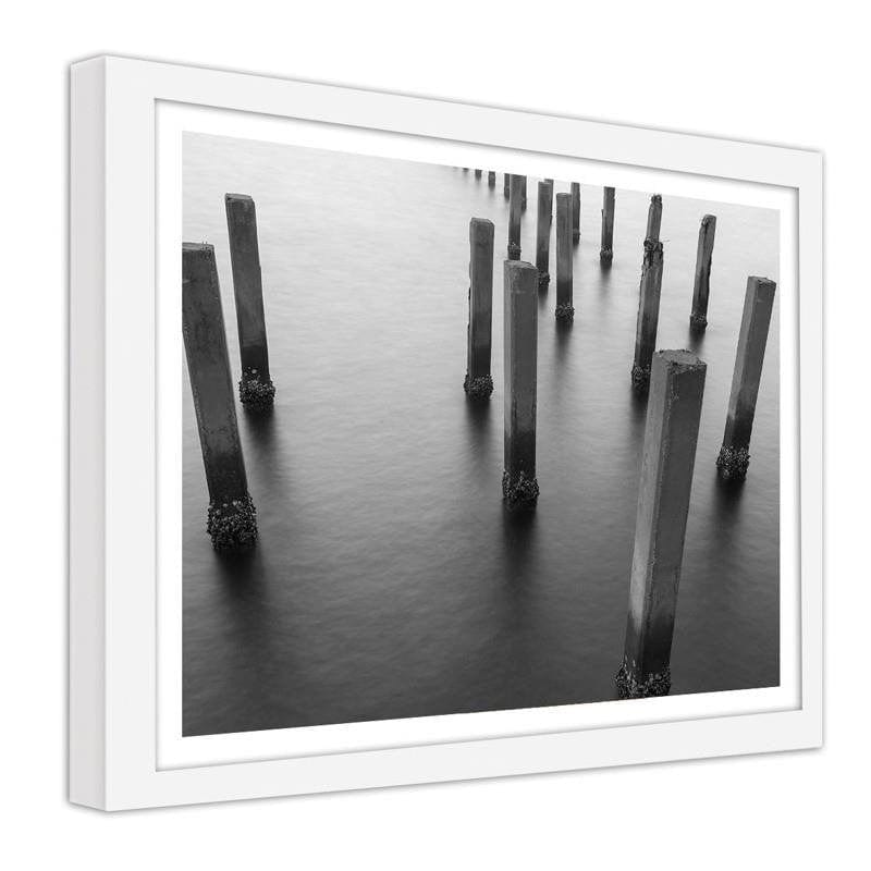 Glezna baltā rāmī - Concrete breakwaters  Home Trends DECO