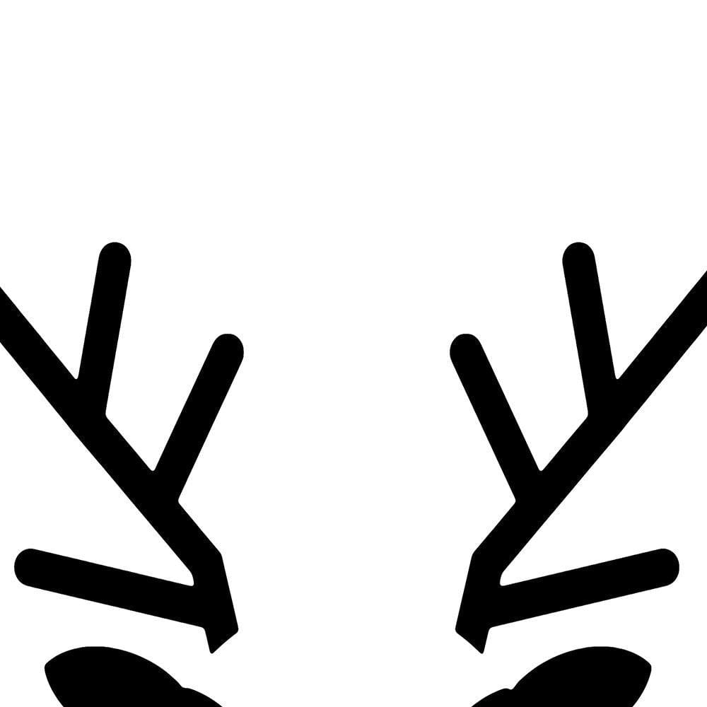 Glezna baltā rāmī - Contrast Deer  Home Trends DECO