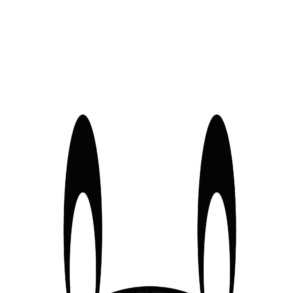 Glezna baltā rāmī - Contrast Hare  Home Trends DECO