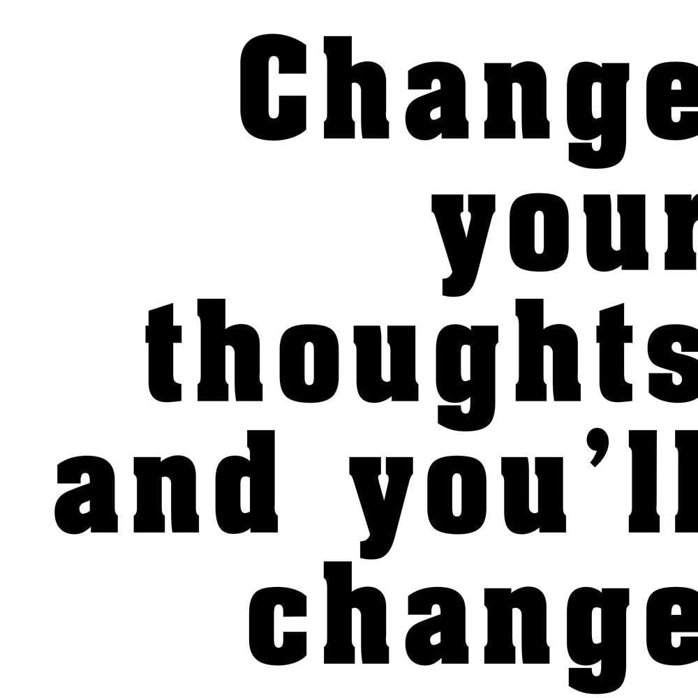 Glezna baltā rāmī - Cover - Change Your Thoughts  Home Trends DECO