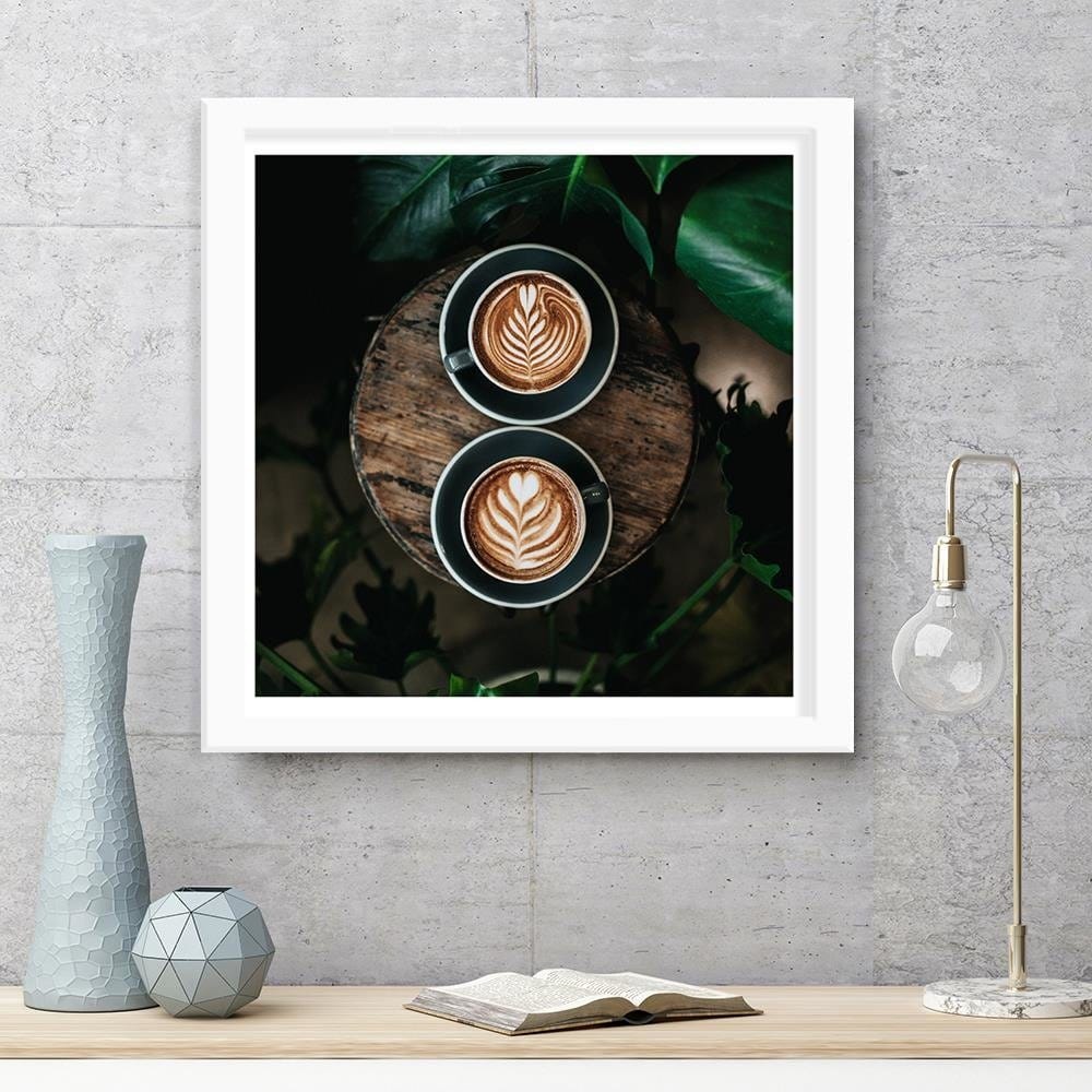 Glezna baltā rāmī - Cup Of Coffee With Decoration  Home Trends DECO