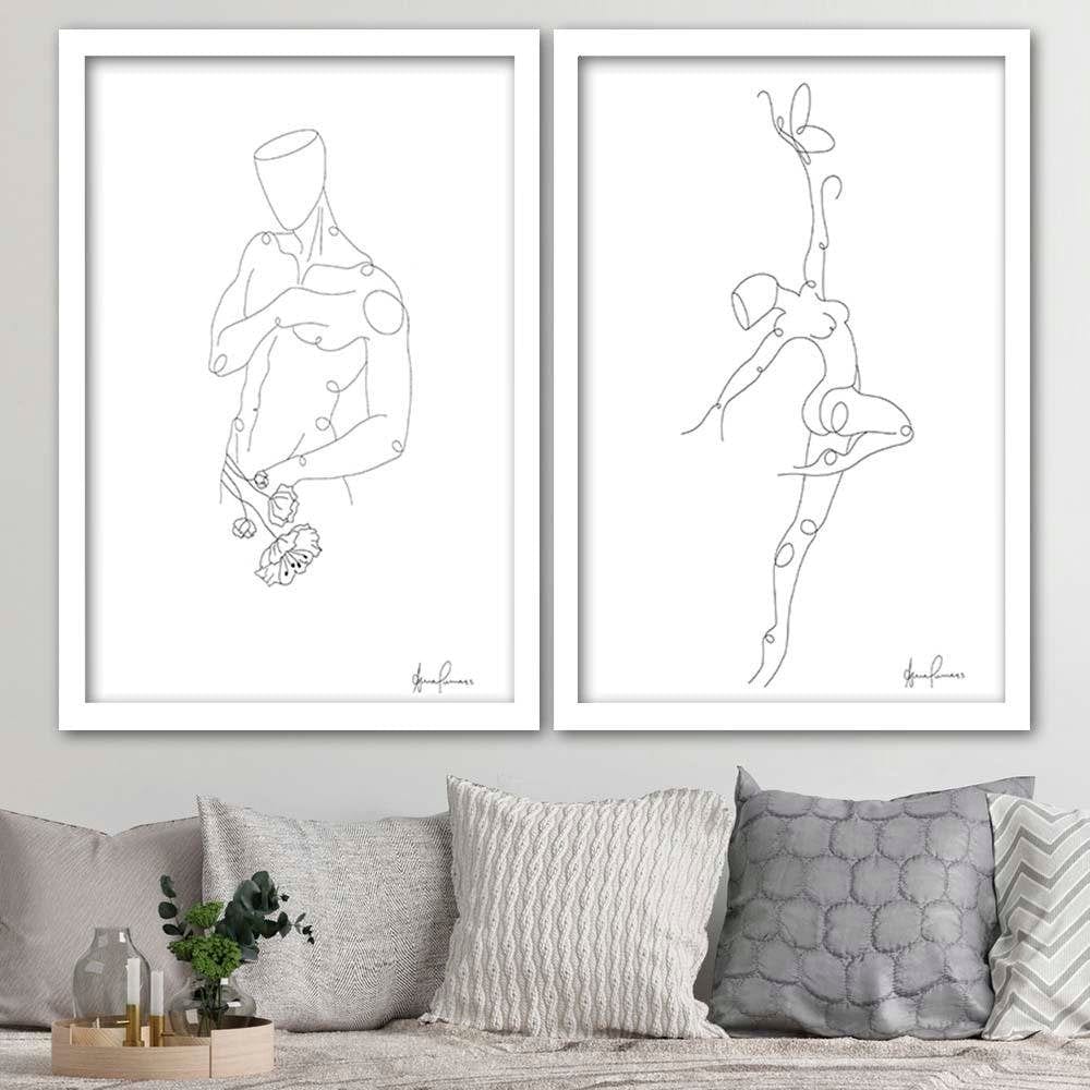 Glezna baltā rāmī - Dancer  Home Trends DECO