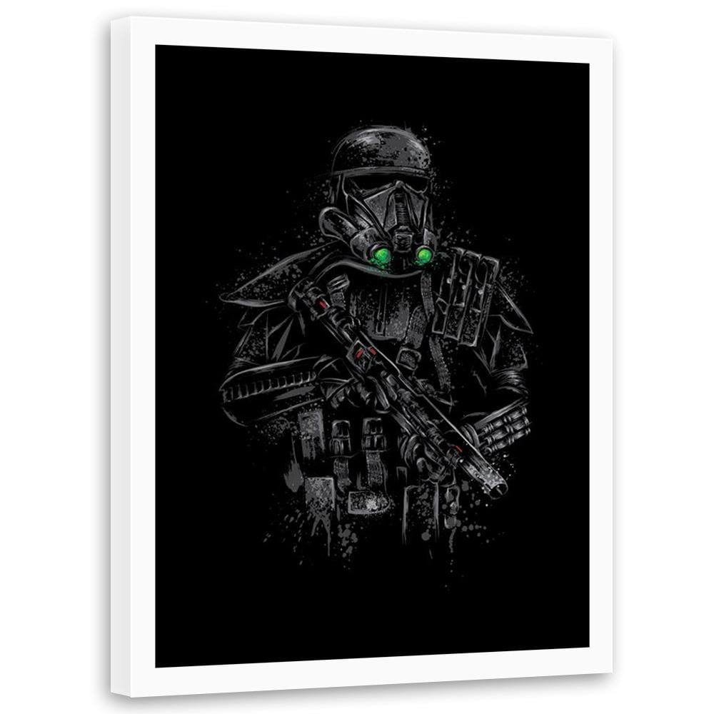Glezna baltā rāmī - Death Trooper Black  Home Trends DECO