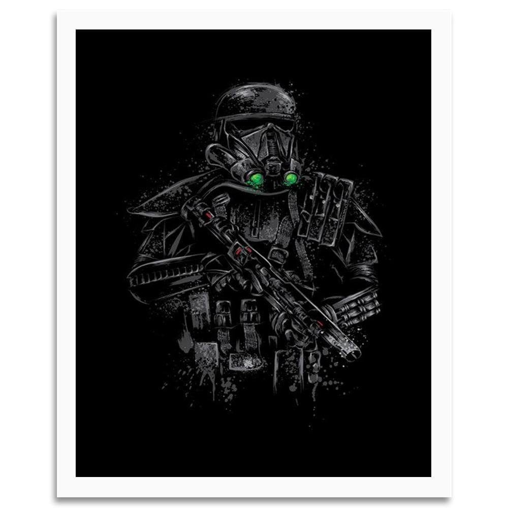 Glezna baltā rāmī - Death Trooper Black  Home Trends DECO