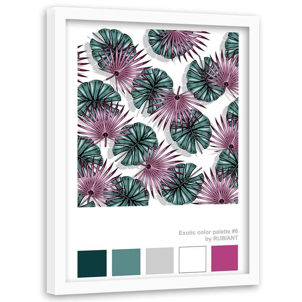 Glezna baltā rāmī - Digital Art Purple  Home Trends DECO