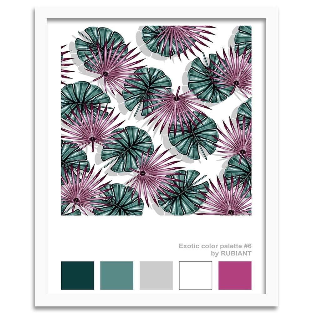 Glezna baltā rāmī - Digital Art Purple  Home Trends DECO
