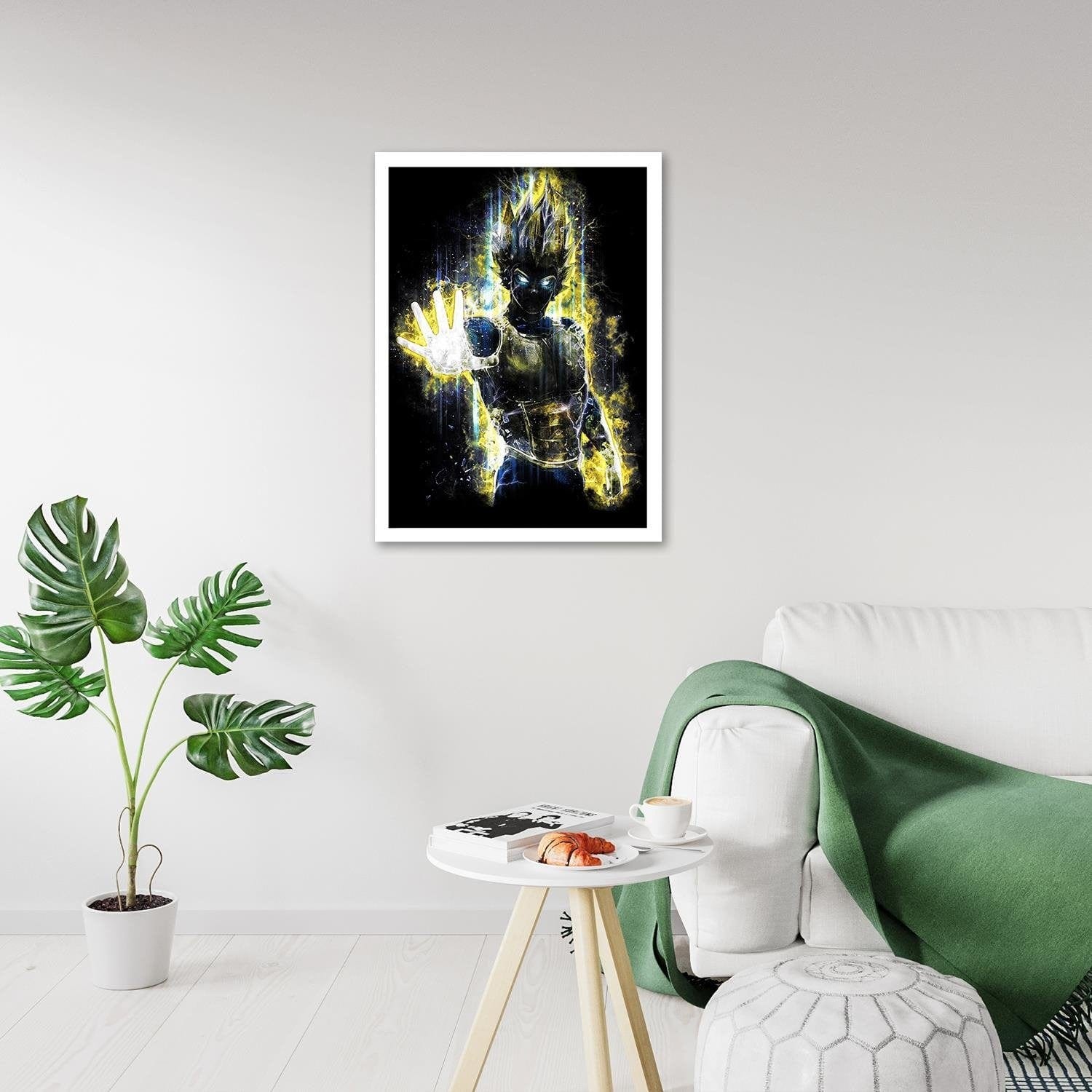Glezna baltā rāmī - Dragonball Vegeta  Home Trends DECO