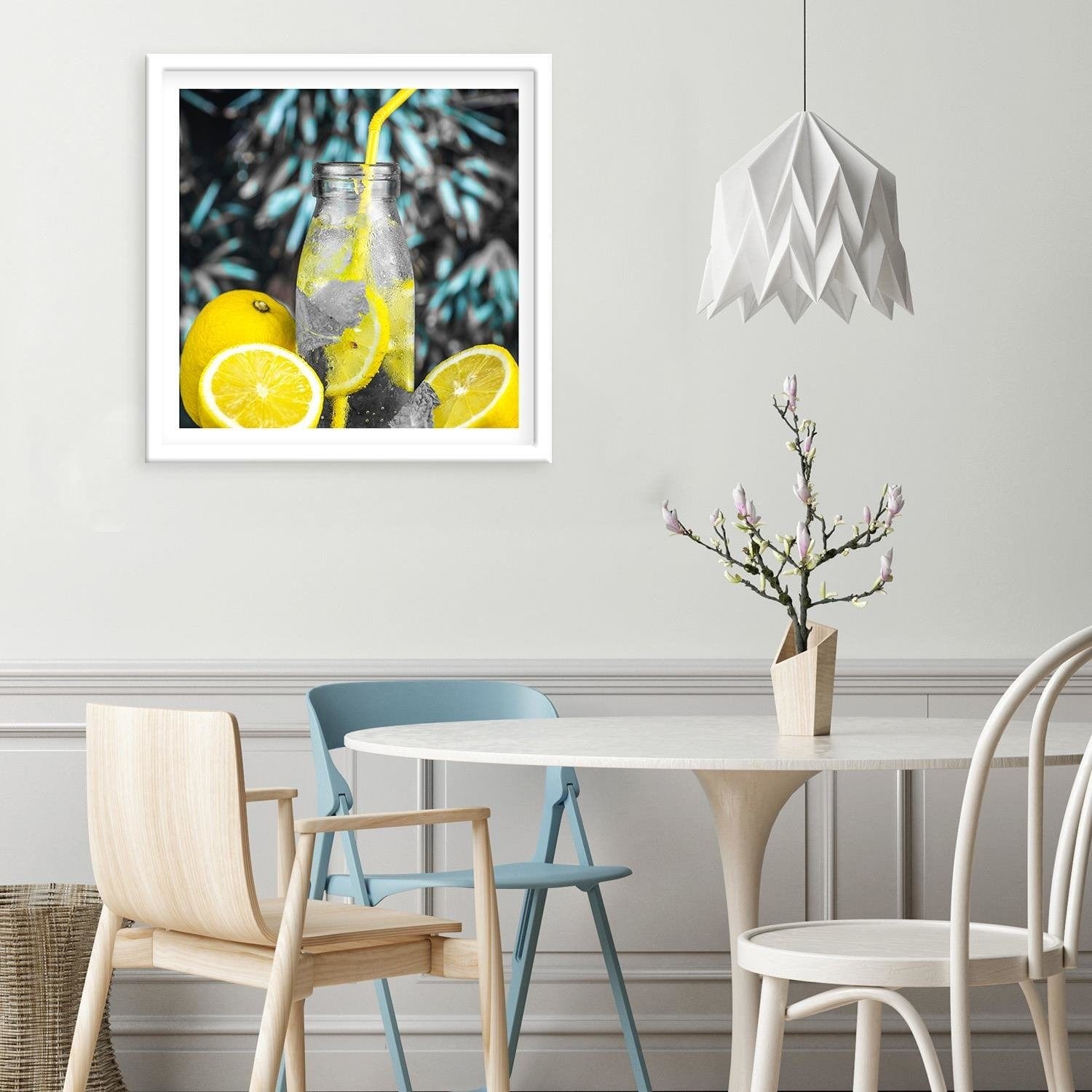 Glezna baltā rāmī - Drink And Lemon  Home Trends DECO