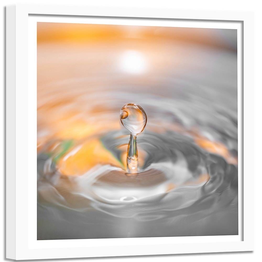 Glezna baltā rāmī - Drop Of Water  Home Trends DECO