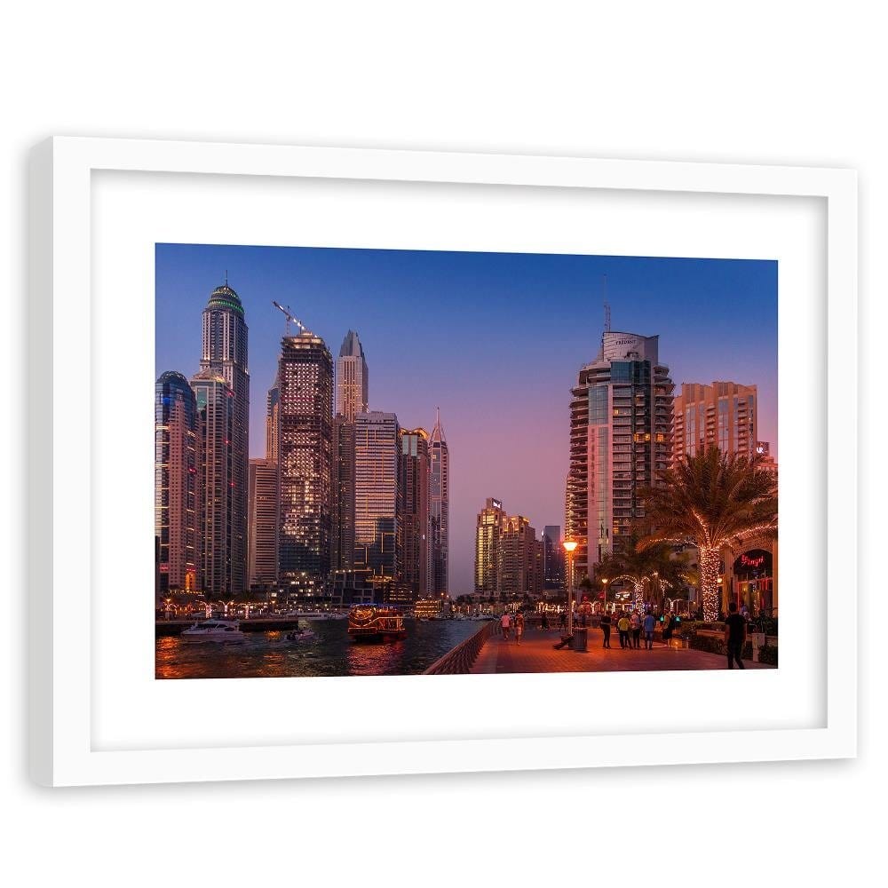 Glezna baltā rāmī - Dubai Evening  Home Trends DECO