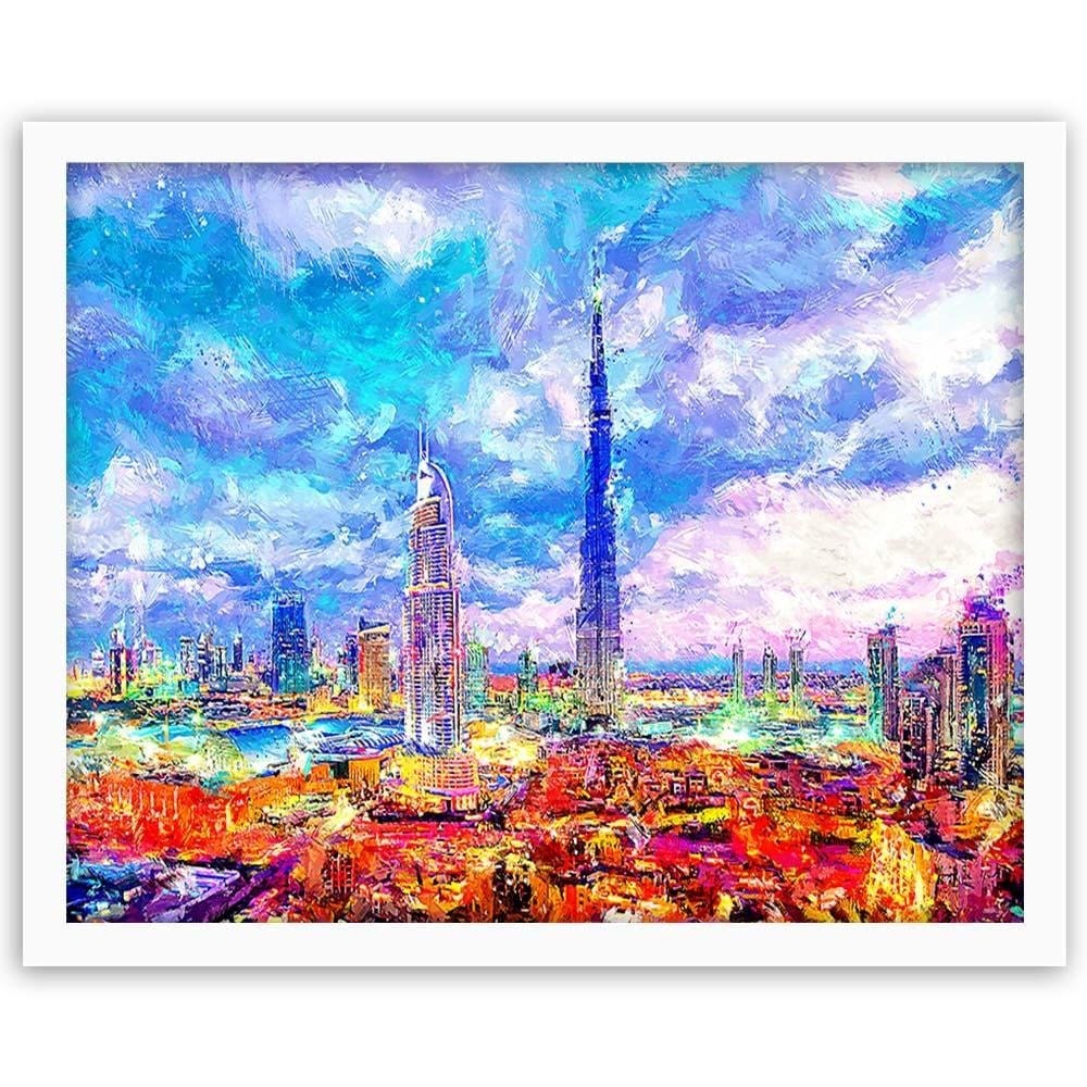 Glezna baltā rāmī - Dubai  Home Trends DECO
