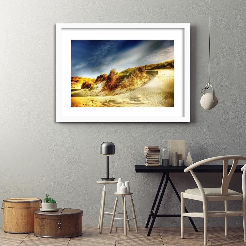 Glezna baltā rāmī - Dunes  Home Trends DECO