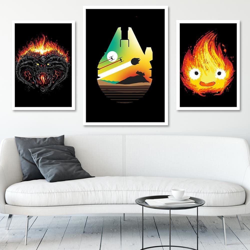 Glezna baltā rāmī - Escape From Desert Planet  Home Trends DECO