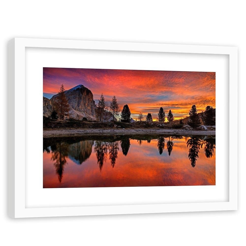 Glezna baltā rāmī - Evening Twilight  Home Trends DECO