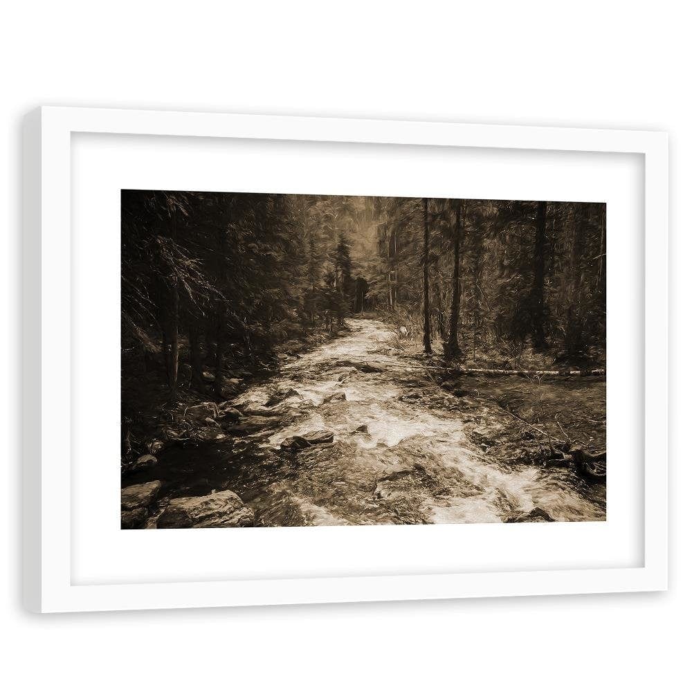 Glezna baltā rāmī - Fairytale Forest 1  Home Trends DECO