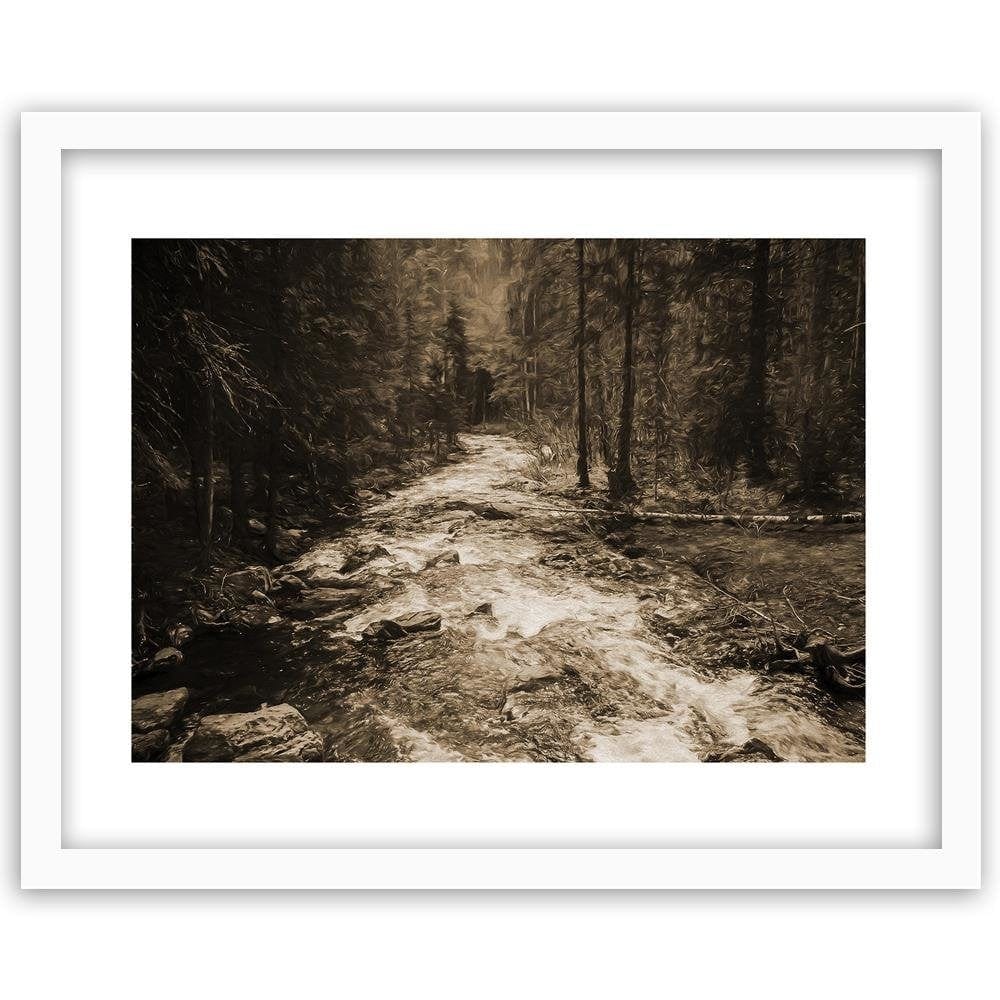 Glezna baltā rāmī - Fairytale Forest 1  Home Trends DECO