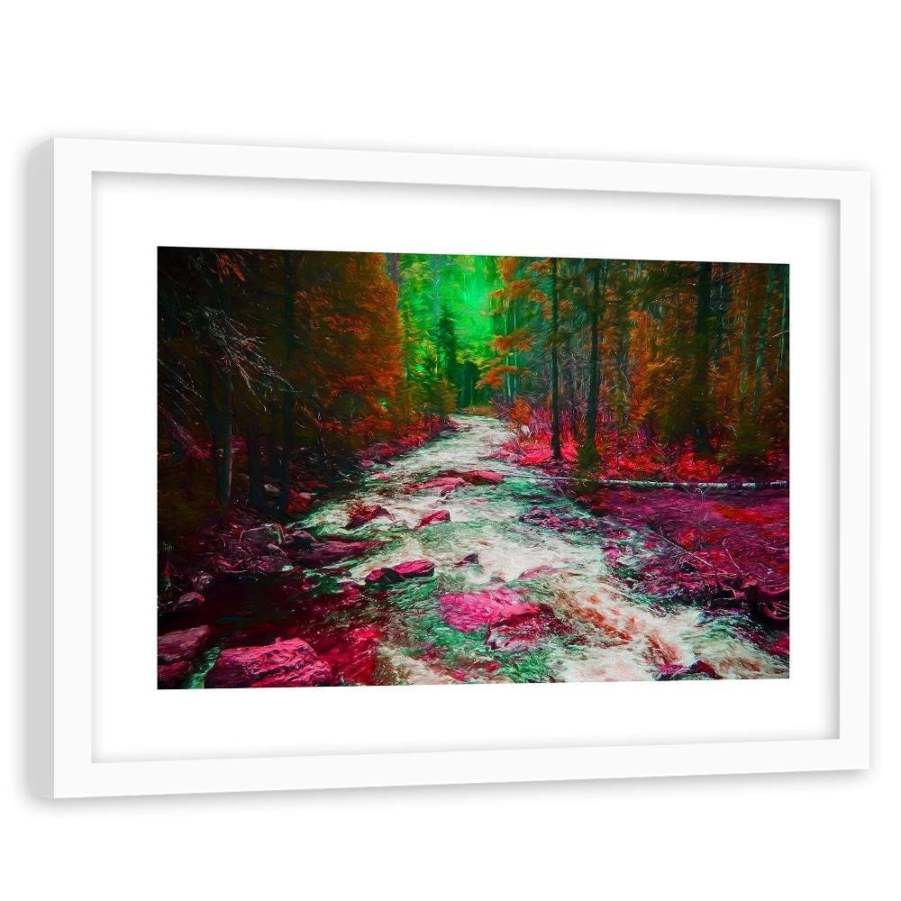 Glezna baltā rāmī - Fairytale Forest 3  Home Trends DECO